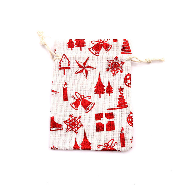 Ekologiczna torba na prezent Boże Narodzenie - słodycze, torby, mikołaj, jeleń, renifer, nowy rok, woreczki, pakowanie, saszetka - Wianko - 9