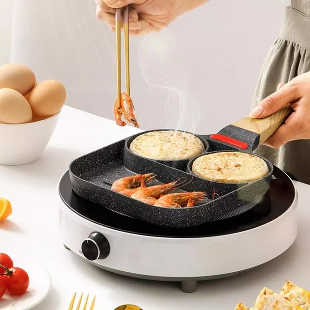 Naleśnik-Stek Patelnia Non-Stick do Smażenia Jajek i Omletów z Urządzeniem do Robienia Śniadania - Patelnie Kuchenne Cocina - Wianko - 4
