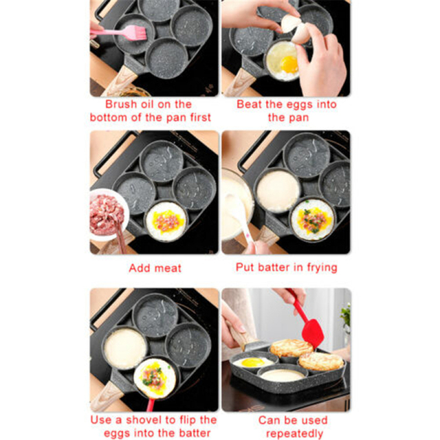 Naleśnik-Stek Patelnia Non-Stick do Smażenia Jajek i Omletów z Urządzeniem do Robienia Śniadania - Patelnie Kuchenne Cocina - Wianko - 7