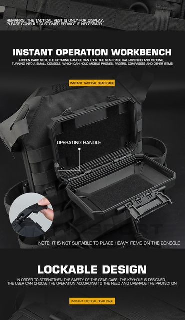 Kabura wojskowa na pistolet - twarda, wodoodporna, ochronna torba Tactical Gun z systemem Molle do przechowywania narzędzi i akcesoriów Paintball - Wianko - 7