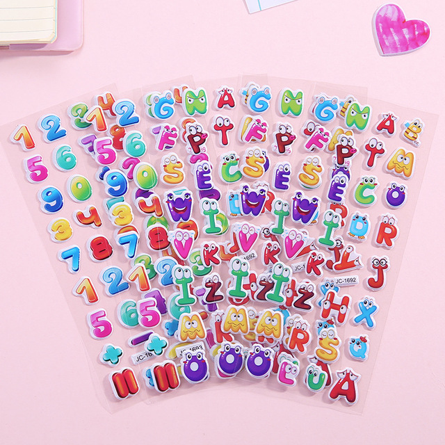 Naklejki 3D Puffy dla dzieci - 40 arkuszy - dziewczyny, chłopców - prezent urodzinowy - Bubble naklejki - Scrapbooking - nauczyciele - zwierzęta - Cartoon - Wianko - 3