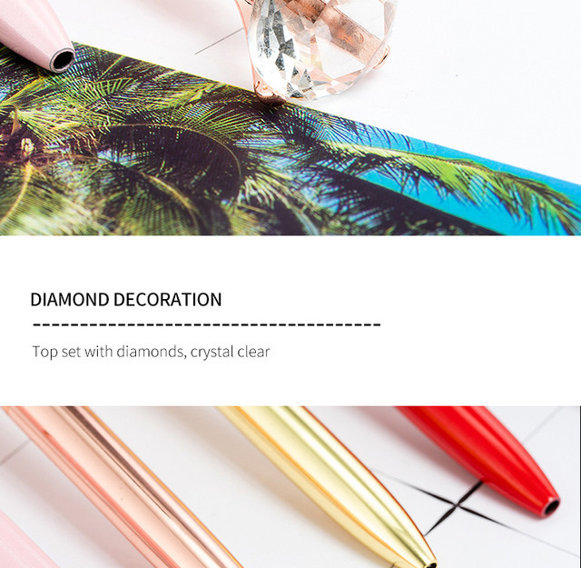Długopis kulkowy z logo, luksusowe pióro diamentowe z kryształami (20 sztuk) dla domu, biura i szkoły - Wianko - 9
