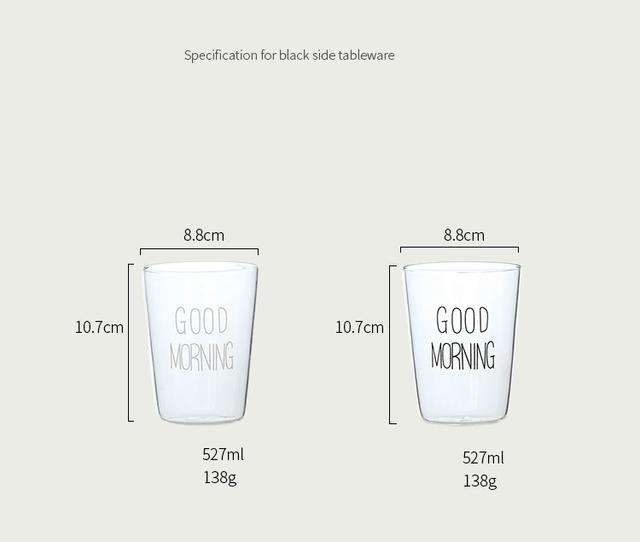 Kubek szklany Creative Scale 500ml - filiżanka śniadaniowa do kawy, herbaty, wody i napojów - wzór Drinkware - Wianko - 3