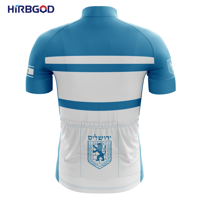 Koszulka kolarska męska z krótkim rękawem HIRBGOD 2021 New UK - niebieska, lekka, letnia - TYZ057-01 - Wianko - 13