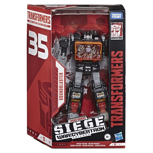 35. Rocznica Transformers: Figurka Deluxe Soundblaster Bluestreak Optimus Prime Megatron - Wianko - 1