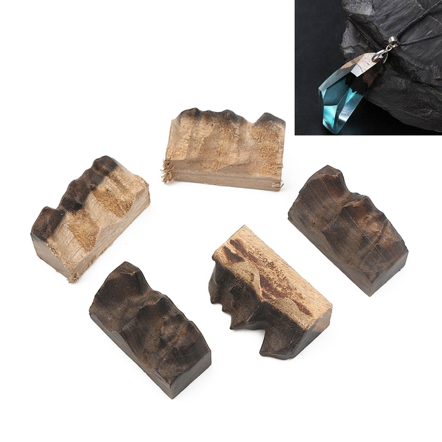 Biżuteria z żywicy do wypełniania - sandałowe drzewo - naszyjnik pierścionek DIY - Khaki Mountain - 34mm x 22mm - Wianko - 9