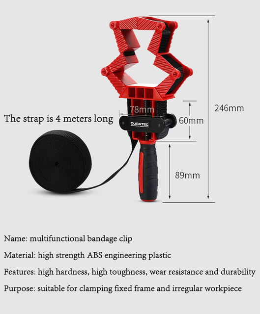 Duratec miękki pas do obróbki drewna z zaciskiem do paska i ramką na zdjęcia szuflady - Wianko - 1