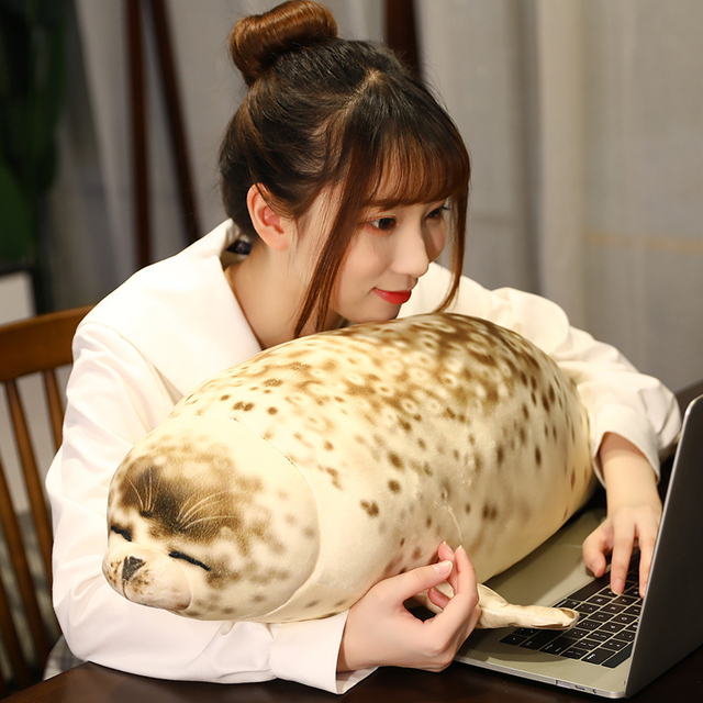 Poduszka pluszowa lew morski Seal, miękka i wypchana, 35-120cm, prawdziwe życie, symulacja, śliczny prezent dla dziecka - Wianko - 13