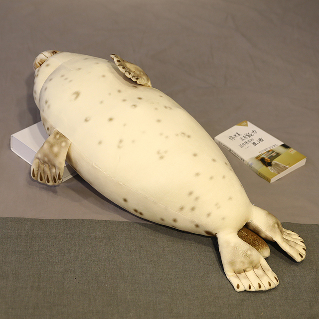 Poduszka pluszowa lew morski Seal, miękka i wypchana, 35-120cm, prawdziwe życie, symulacja, śliczny prezent dla dziecka - Wianko - 17