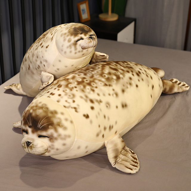 Poduszka pluszowa lew morski Seal, miękka i wypchana, 35-120cm, prawdziwe życie, symulacja, śliczny prezent dla dziecka - Wianko - 16