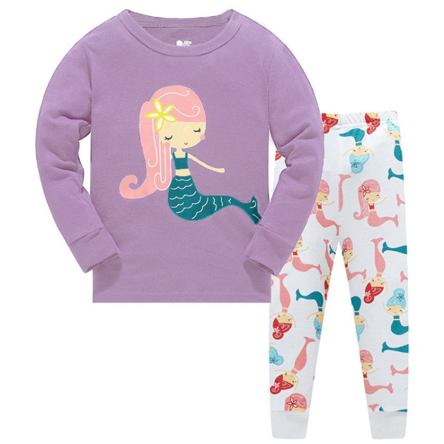 Piżama dziecięca Homewear 2021, pełne rękawy, bawełna, dziewczyny 3-8 lat - Wianko - 4