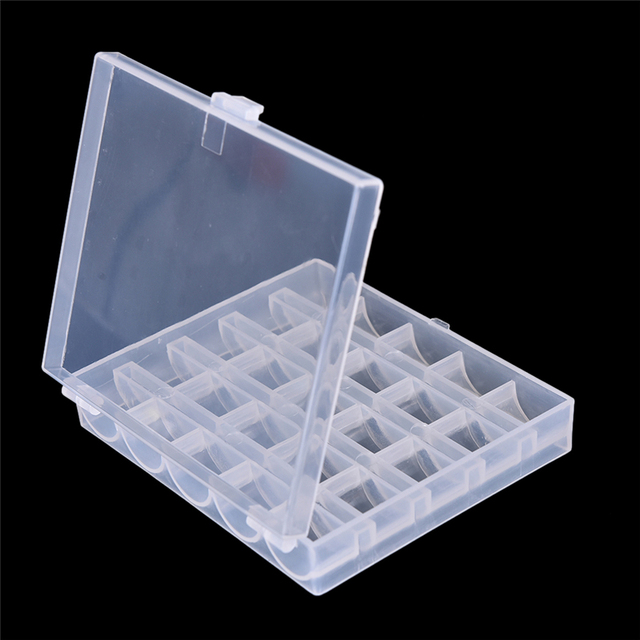 Pudełko do przechowywania szpulek z 25 pustymi szpulkami i wysokiej jakości akcesoriami do szycia - Wianko - 4