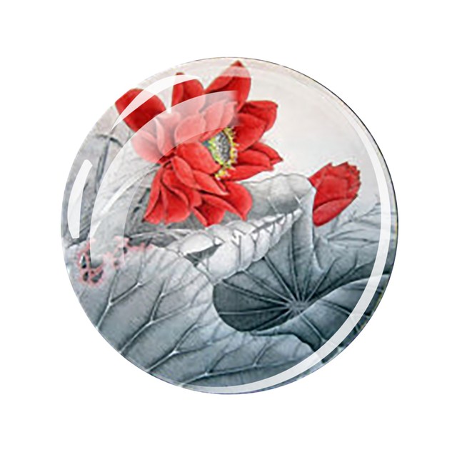 5 sztuk zestawu Galss Cabochon Charms maki kwiat DIY tworzenia biżuterii - anime kwiaty dla kobiet i mężczyzn - Wianko - 18