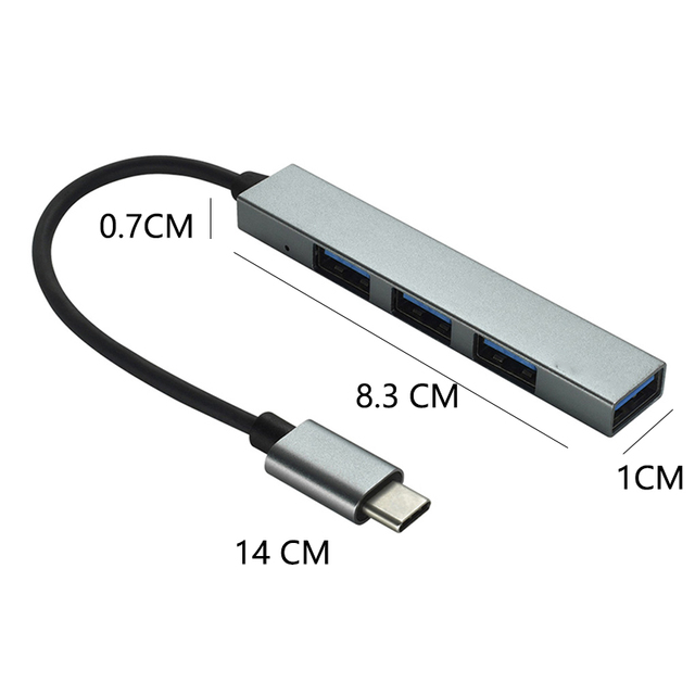 Adapter USB Typu C na USB OTG HUB 4 porty Samsung Lenovo Xiaomi Macbook Pro Huawei - Wianko - 7