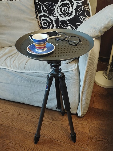Stolik do herbaty boczny na statywie, składany, aluminiowy, przenośny, luksusowy, idealny na pikniki i kempingi - Wianko - 12