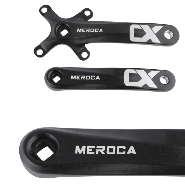 Korbowody MEROCA CX kwadratowe do rowerów - 170MM korby ramiona górskie - 2 korony Mtb Chainring 104 BCD (32/34/36/38T) - Wianko - 7