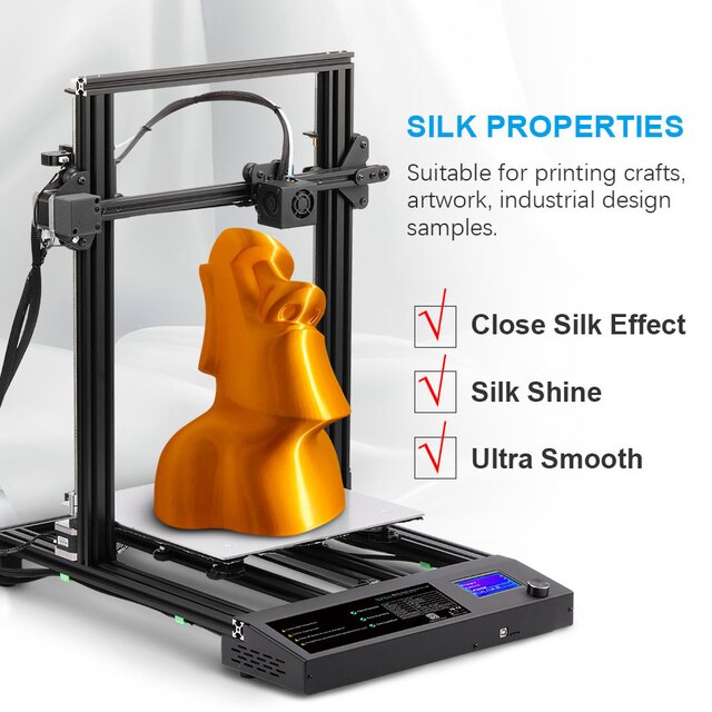 SUNLU SILK PLA 3D Filament 1.75MM - Jedwabna tekstura, Materiały do druku 3D (1KG ze szpulą) - Wianko - 7
