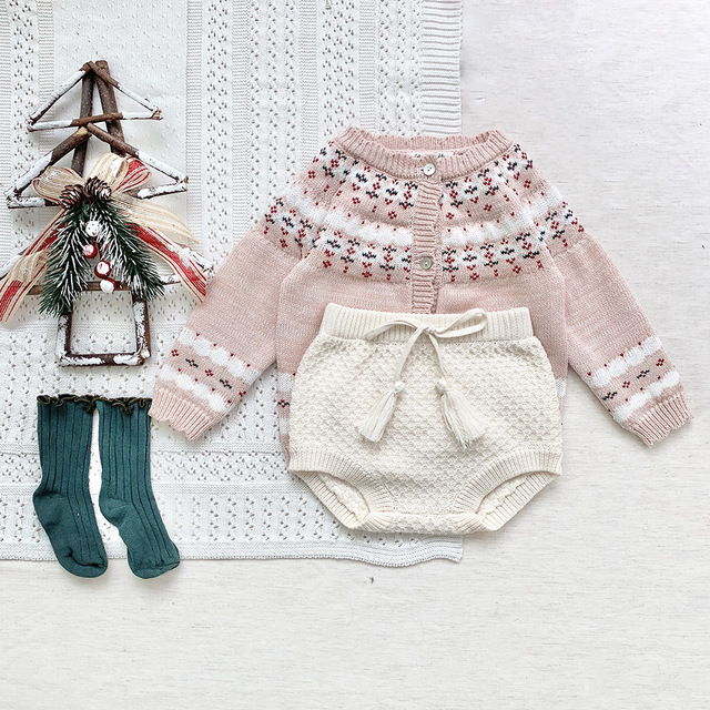Sweter z długimi rękawami dla dziewczynek z motywem Bożego Narodzenia - płaszcz na jesień/zimę z kokardką - Wianko - 7