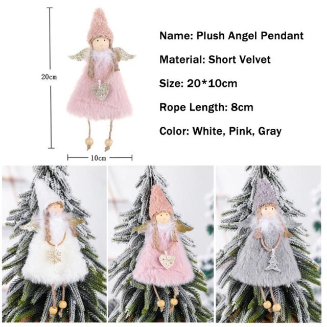 Lalka aniołek ozdoba na choinkę świąteczna dekoracja domu 2021-2022 - Wianko - 4