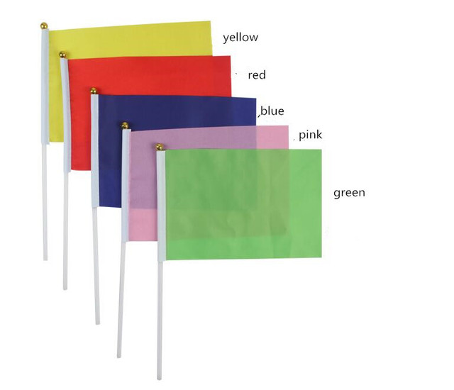 Flagi pływające, 14x2, 1cm, różne kolory: czerwony, żółty, niebieski, zielony, różowy - Wianko - 2