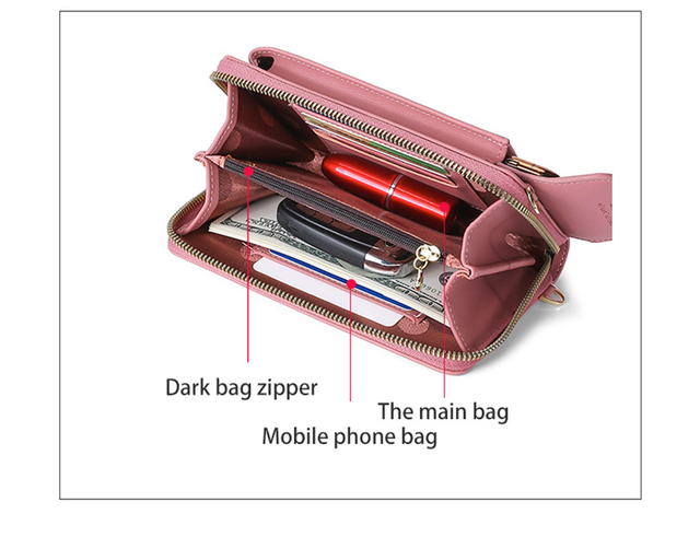 Torebka damska na ramię mini, czysty kolorowy portfel, PU luksusowa torba telefonowa - Wianko - 8