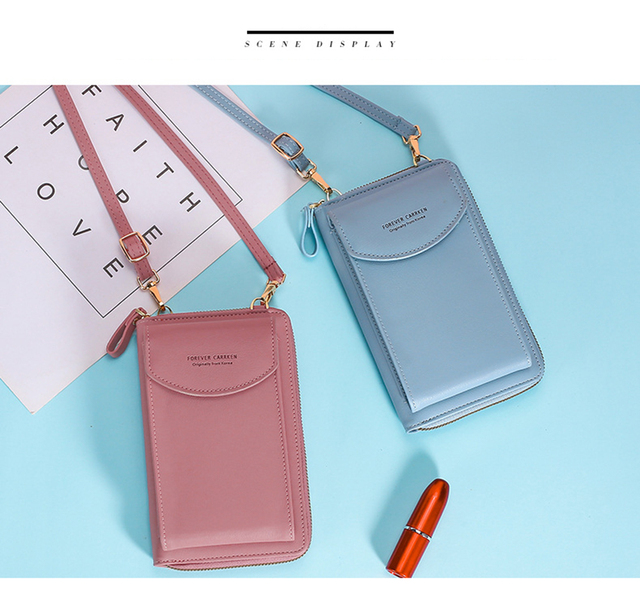 Torebka damska na ramię mini, czysty kolorowy portfel, PU luksusowa torba telefonowa - Wianko - 14