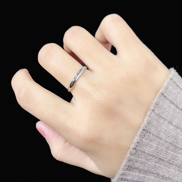Damski pierścionek ze stali nierdzewnej, złoty kolor, matowe wykończenie, trzy oddzielne pierścienie - Wianko - 37