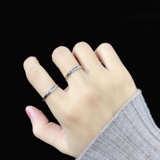 Damski pierścionek ze stali nierdzewnej, złoty kolor, matowe wykończenie, trzy oddzielne pierścienie - Wianko - 9