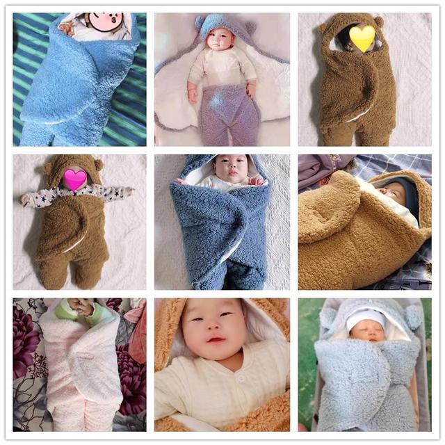 Kocyk dziecięcy bawełniany SMGSLIB - artykuł dla noworodków, wrap do przewijania, śpiwór dla dzieci, wiosenko duże, bebe invierno - kundak, decke cobertor infantil, bebek - Wianko - 1