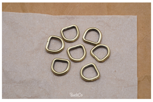 Metalowa klamra 15mm + tri-glid + D pierścień + metalowe zapięcie psa - zestaw DIY części - Wianko - 8
