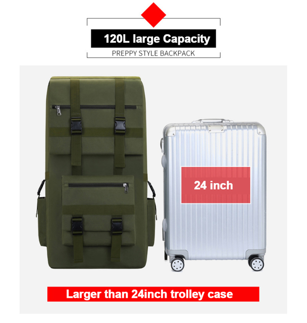 Duża torba turystyczna męska o pojemności 120L do wspinaczki, podróży i kempingu - model XA860 + WA - Wianko - 5