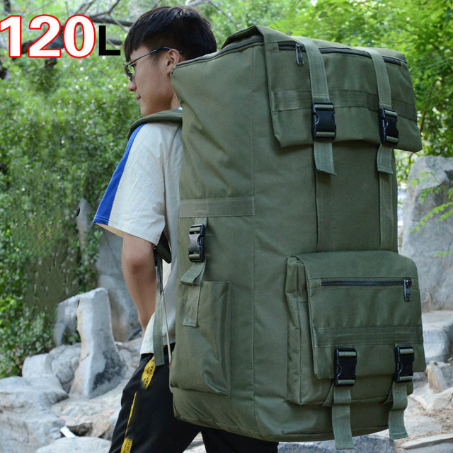 Duża torba turystyczna męska o pojemności 120L do wspinaczki, podróży i kempingu - model XA860 + WA - Wianko - 3