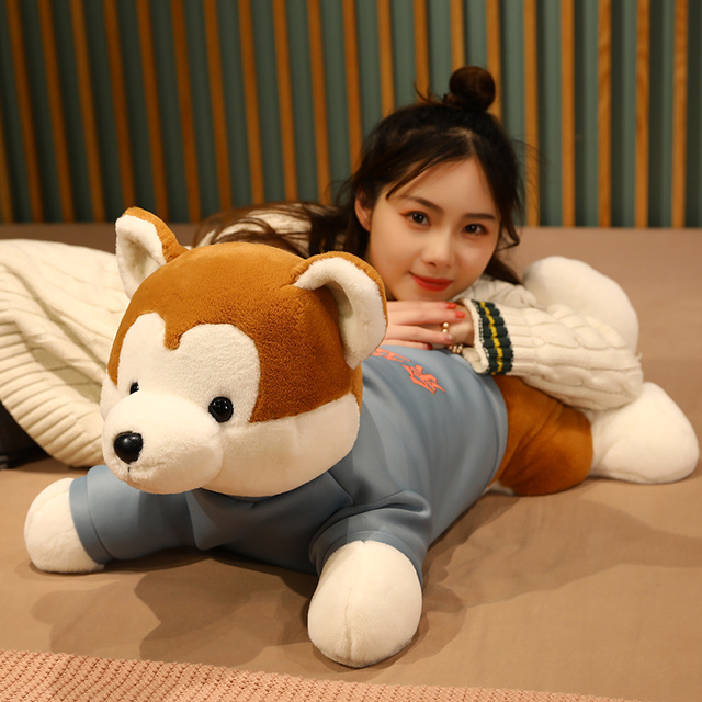 Pluszowy leżący pies Akita oraz Shiba Inu - wysoka jakość, idealny prezent dla dzieci - Wianko - 11