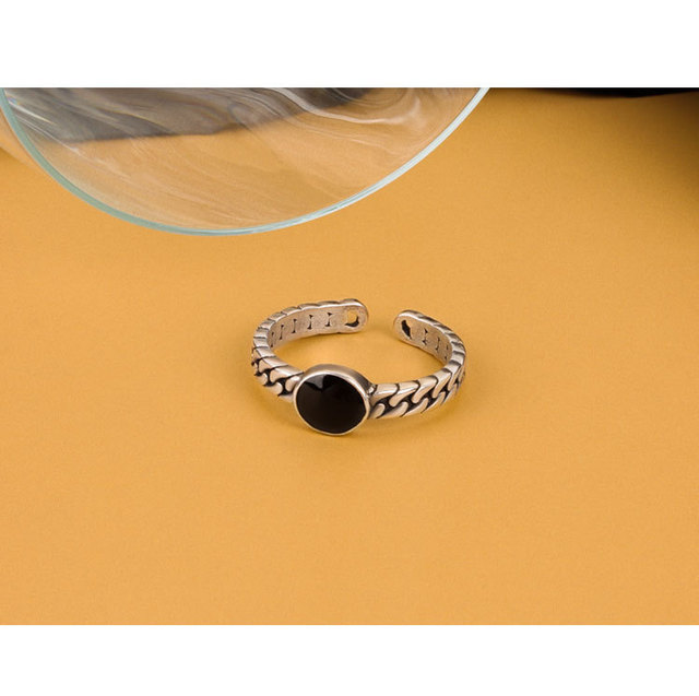 Pierścień otwarty z grzywną RG6137, wykonany ze srebra 925, moda dla kobiet i dziewczynek na urodziny lub ślub - Wianko - 7