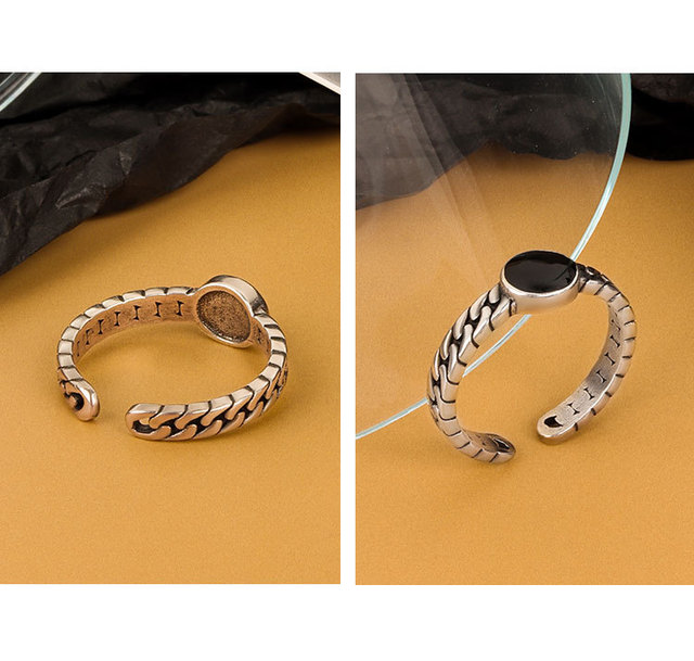 Pierścień otwarty z grzywną RG6137, wykonany ze srebra 925, moda dla kobiet i dziewczynek na urodziny lub ślub - Wianko - 5