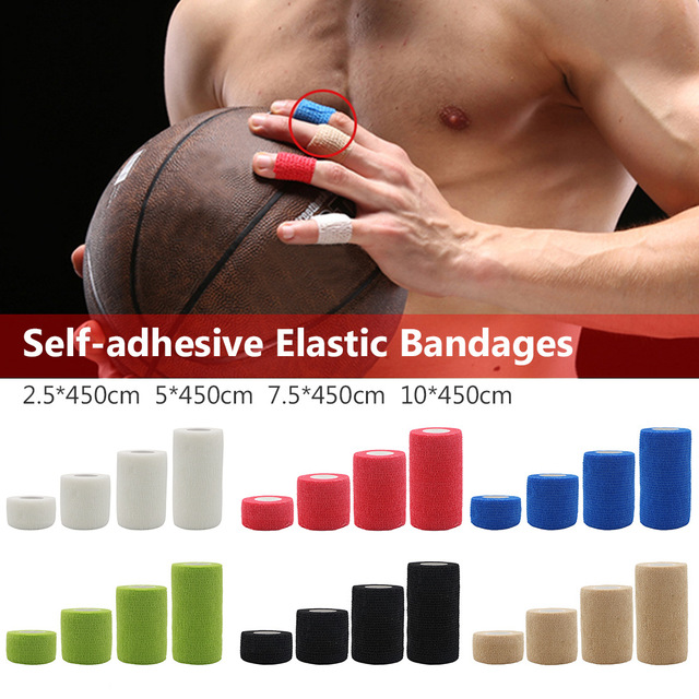 Bandaż elastyczny ochronny, kolorowy, włókninowy, samoprzylepny, jednolitego koloru, schludne nacięcie - Wianko - 2