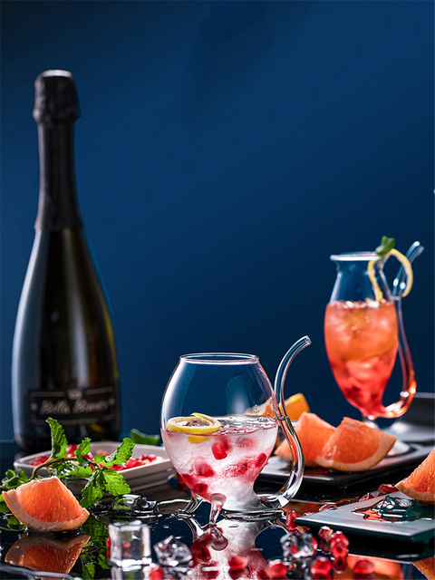 Kolorowy kieliszek do szampana z lampką w kształcie wampira i słomkiem - idealny do drinków i soków owocowych - Wianko - 9