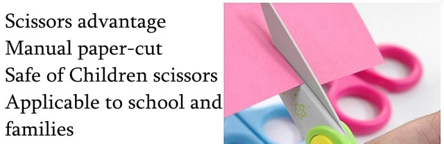 Nożyczki materiały biurowe ABS mieszane kolory tni ręcznie papier dziecięcy - Wianko - 1