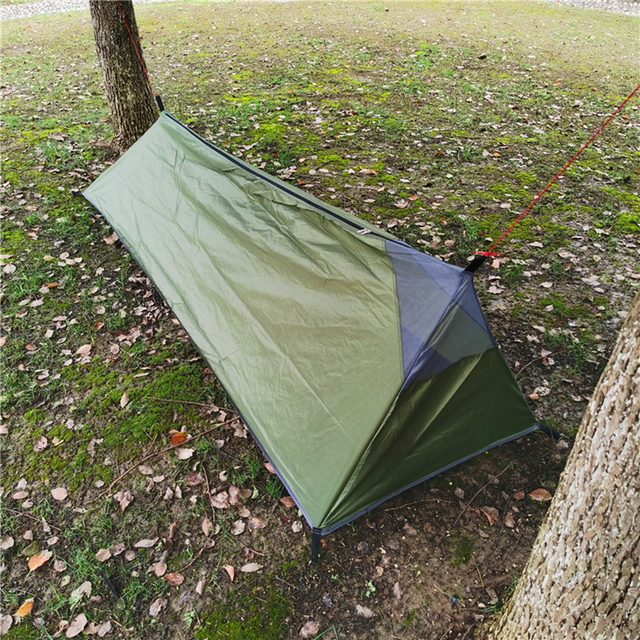 Namiot jednoosobowy ultralekki wodoodporny z moskitierą i plecakiem - Wianko - 7