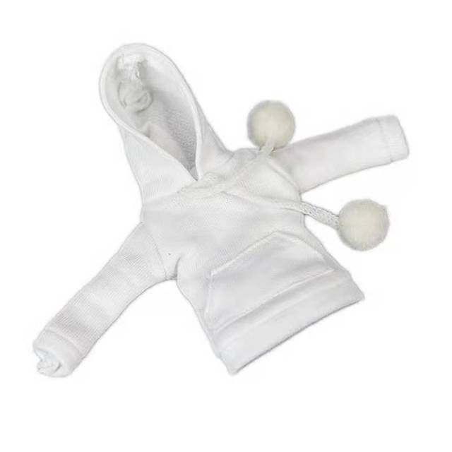 Biały zimowy zestaw dla lalek 1/6 BJD: bluza z kapturem, spódnica, buty i koszula - Wianko - 10