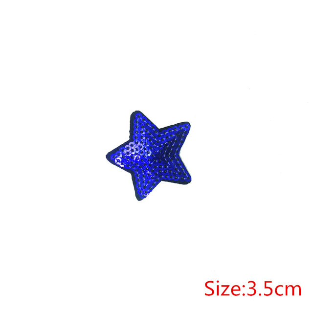 Kolorowa gwiazda - łatka tkaniny haftowana, do szyć na ubraniach, z cekinami, do Jeans, na sukienki i odzież - akcesorium DIY - Wianko - 15