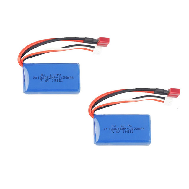 Zamiennik baterii lipo 7.4V 1400mAh 25c do samochodów ciężarowych Wltoys A959-B A969-B A979-B K929-B RC 103052 - Wianko - 2