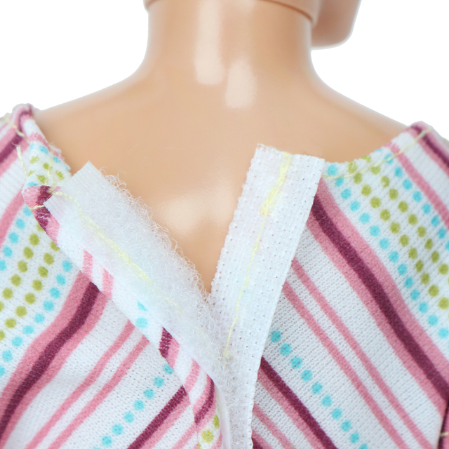 Handmade letni strój dla lalki - koszulka w paski brązowe spodnie dla Ken - Wianko - 5