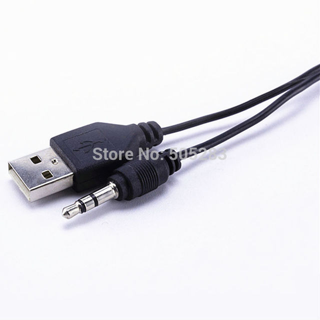 Kabel Mini USB na USB + Adapter gniazda Jack Audio 3.5mm do głośników Mp3 MP4 czarny - Wianko - 6