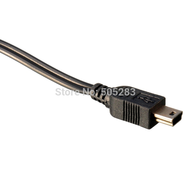 Kabel Mini USB na USB + Adapter gniazda Jack Audio 3.5mm do głośników Mp3 MP4 czarny - Wianko - 5