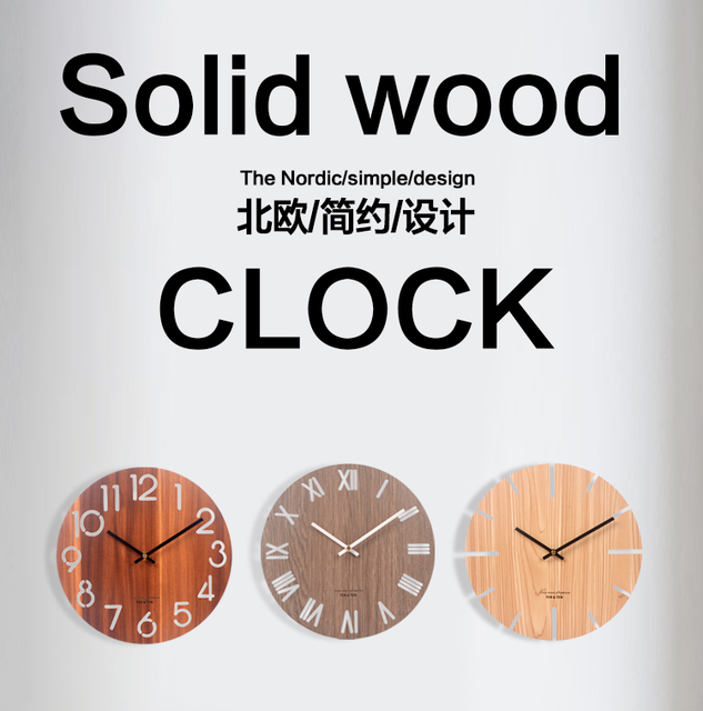 Nowoczesny zegar ścienny Nordic zielony drewno cyfrowy Art - 50wc - Wianko - 1