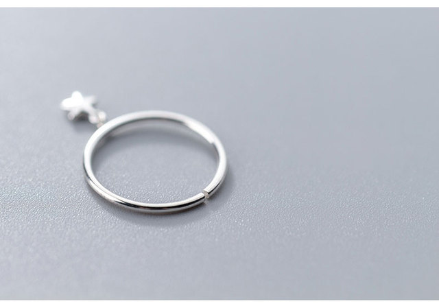 Pierścień dla kobiet z gwiazdą La Monada, minimalistyczny, wykonany ze srebra 925, szerokość 53-57mm, w stylu 925 srebro Fine Jewerly, modny pierścionek - Wianko - 5