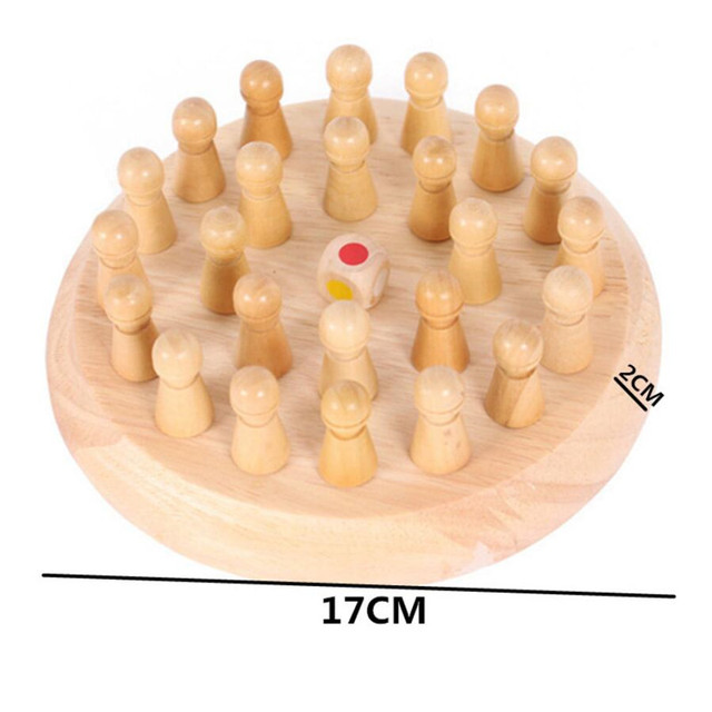 Drewniana pamięć i gra w szachy dla dzieci - kolorowa planszówka edukacyjna o rozwijającej zdolności poznawczej - Wianko - 7