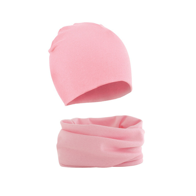 Nowa elastyczna czapka dziecięca bawełniana dla dziewczynek i chłopców + zestaw szalików, 15 kolorów - Wianko - 6