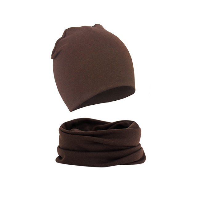 Nowa elastyczna czapka dziecięca bawełniana dla dziewczynek i chłopców + zestaw szalików, 15 kolorów - Wianko - 13